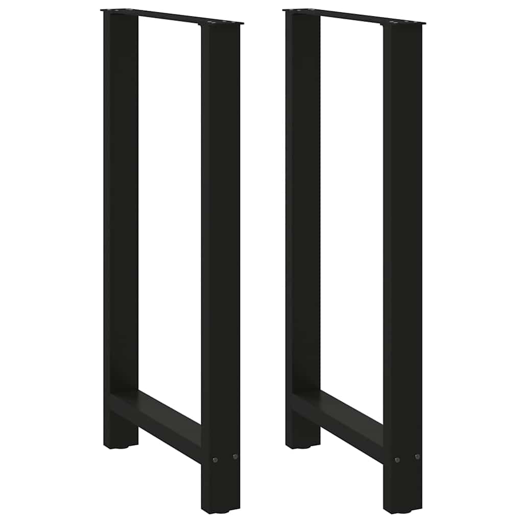 Pieds de table de bar Noir 2 pièces 60 x (110-111) cm Acier - XIOS
