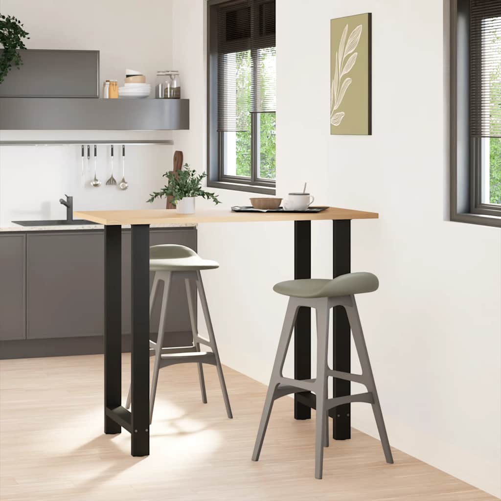 Pieds de table de bar Noir 2 pièces 60 x (110-111) cm Acier - XIOS