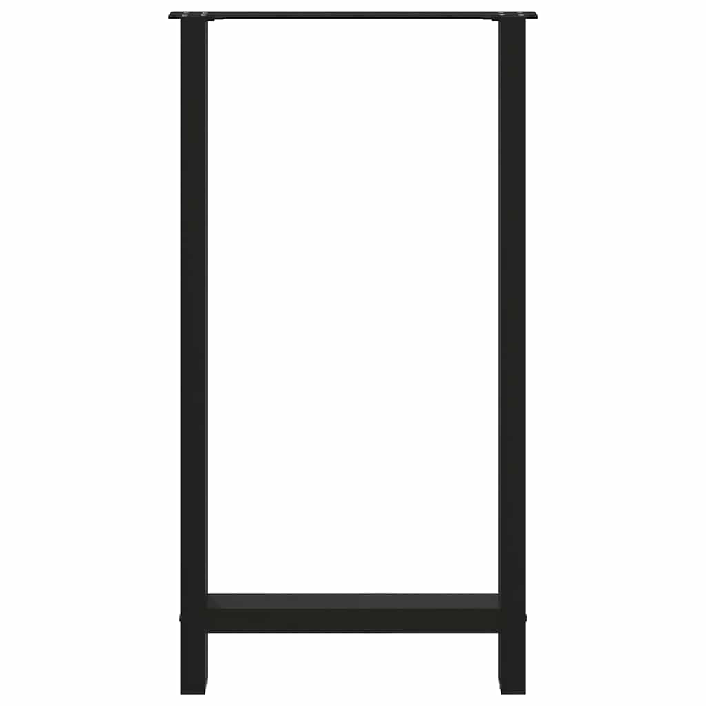 Pieds de table de bar Noir 2 pièces 60 x (110-111) cm Acier - XIOS