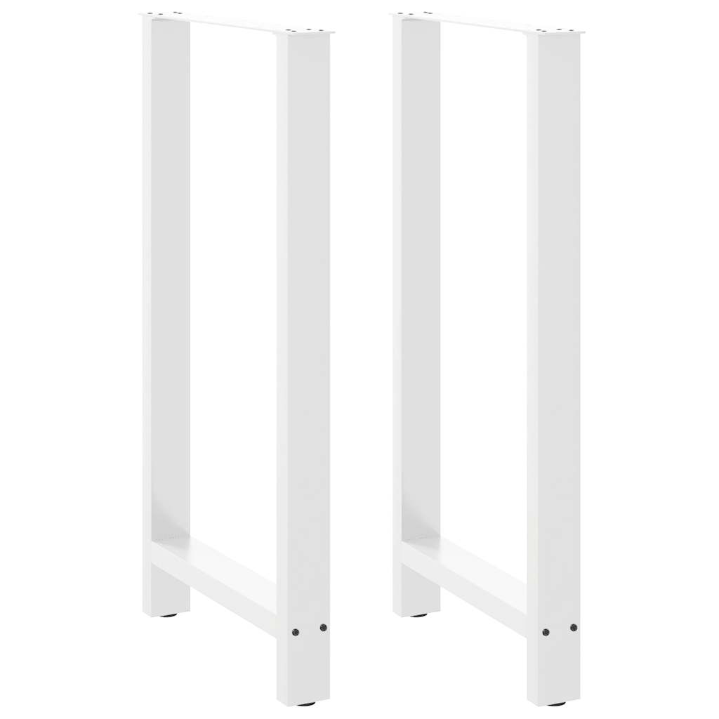 Pieds de table de bar Blanc 2 pièces 60 x (110-111) cm Acier - XIOS