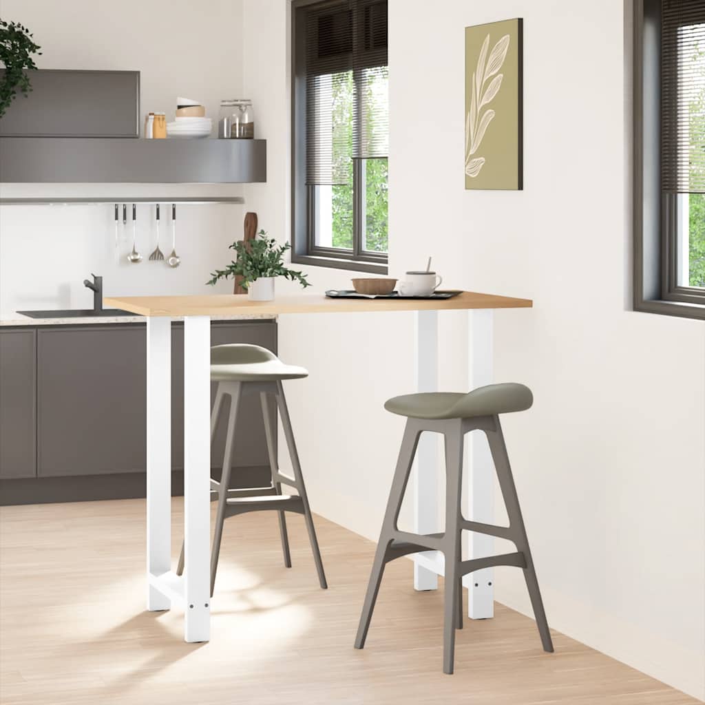 Pieds de table de bar Blanc 2 pièces 60 x (110-111) cm Acier - XIOS