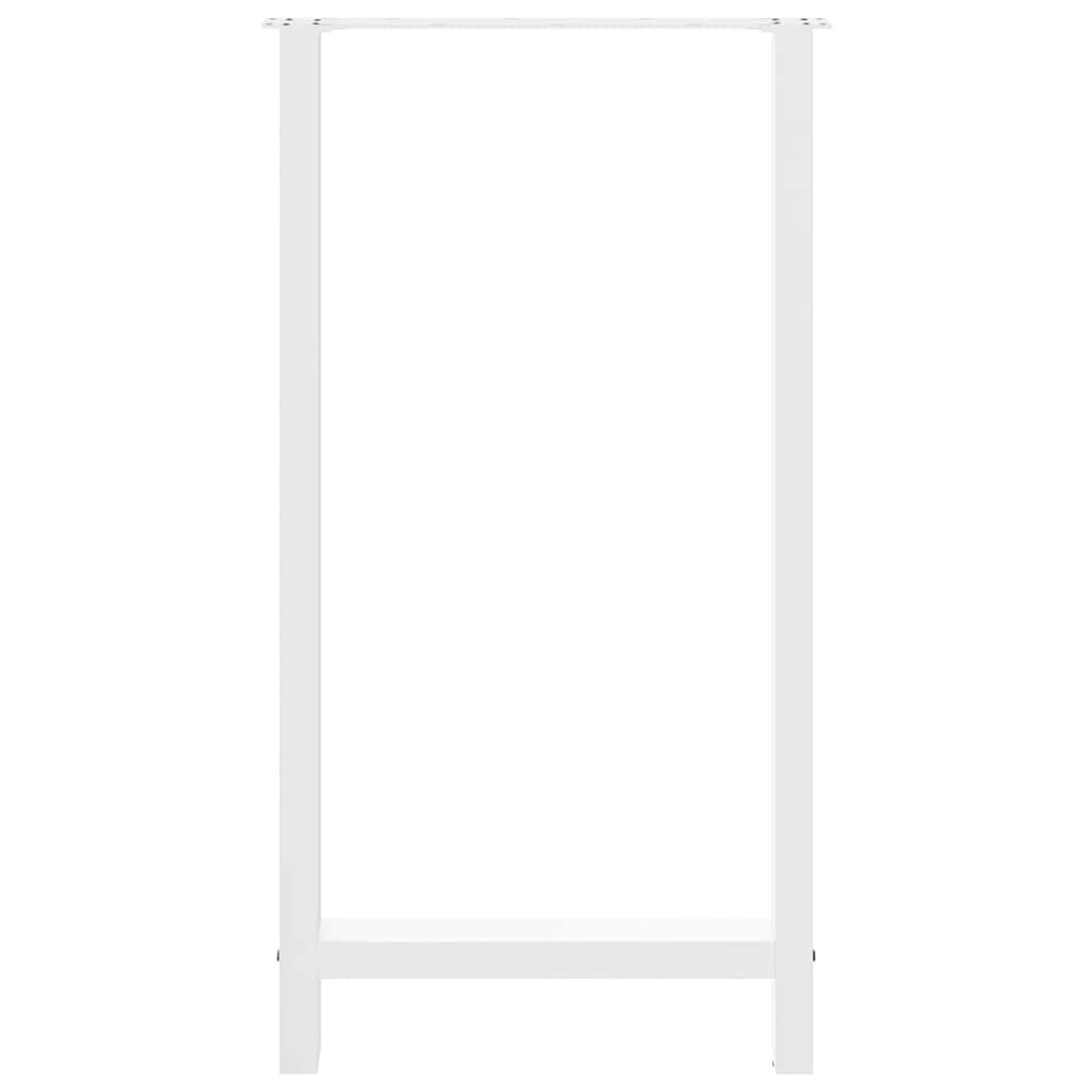 Pieds de table de bar Blanc 2 pièces 60 x (110-111) cm Acier - XIOS
