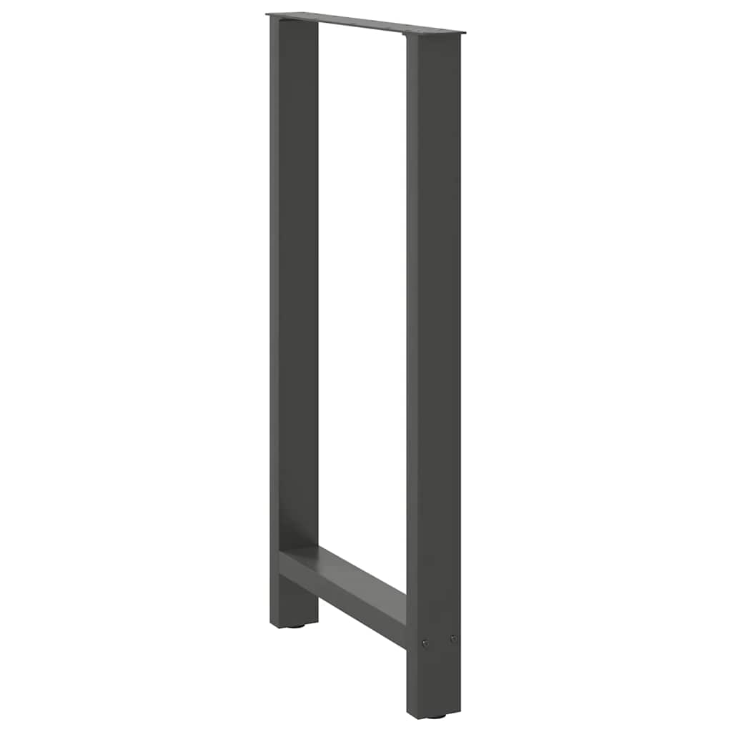 Pieds de table de bar Anthracite 2 pièces 60 x (110-111) cm Acier - XIOS
