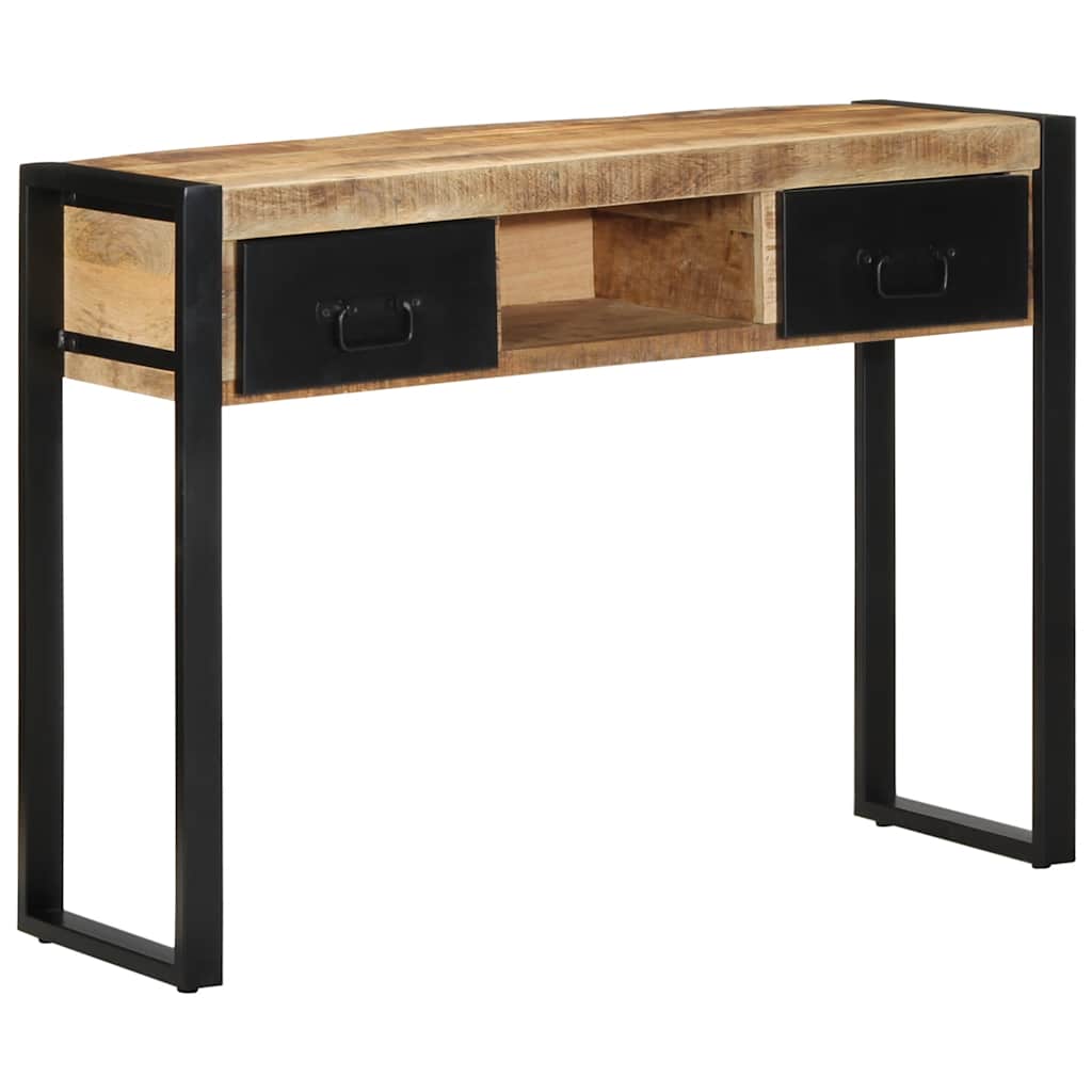 Table console 100x35x75 cm bois de manguier massif brut - XIOS