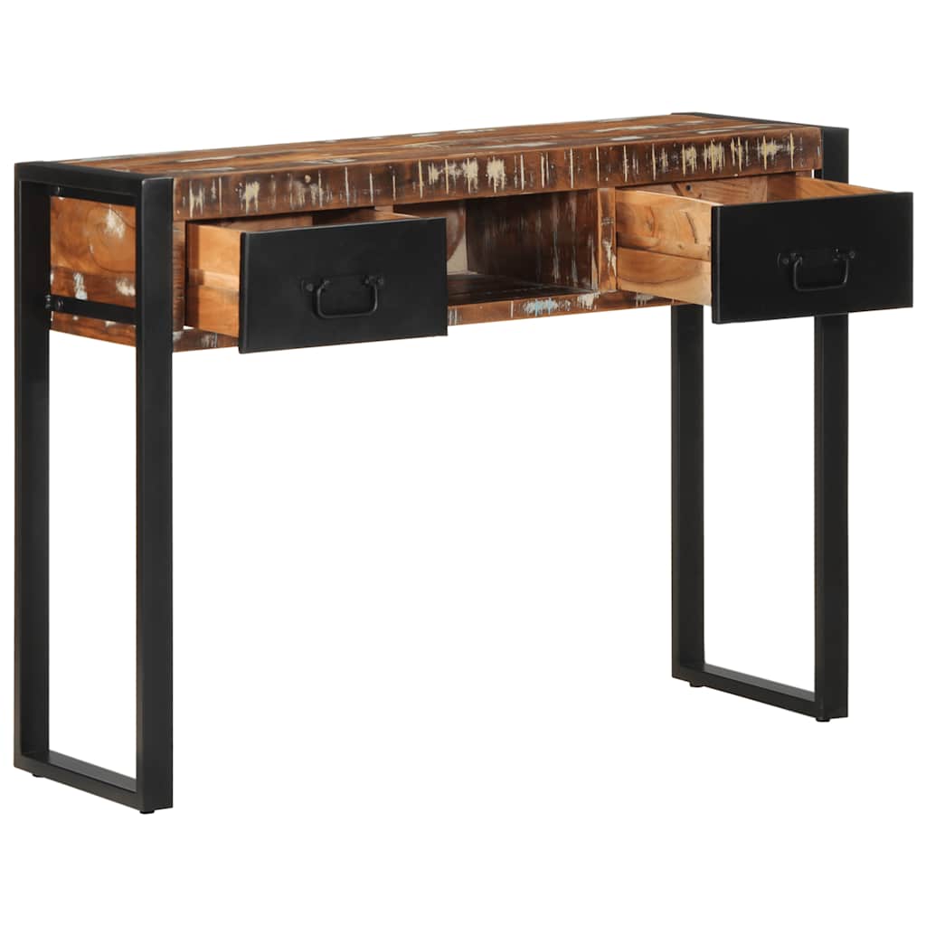 Table console multicolore 100x35x75 cm bois massif récupération - XIOS