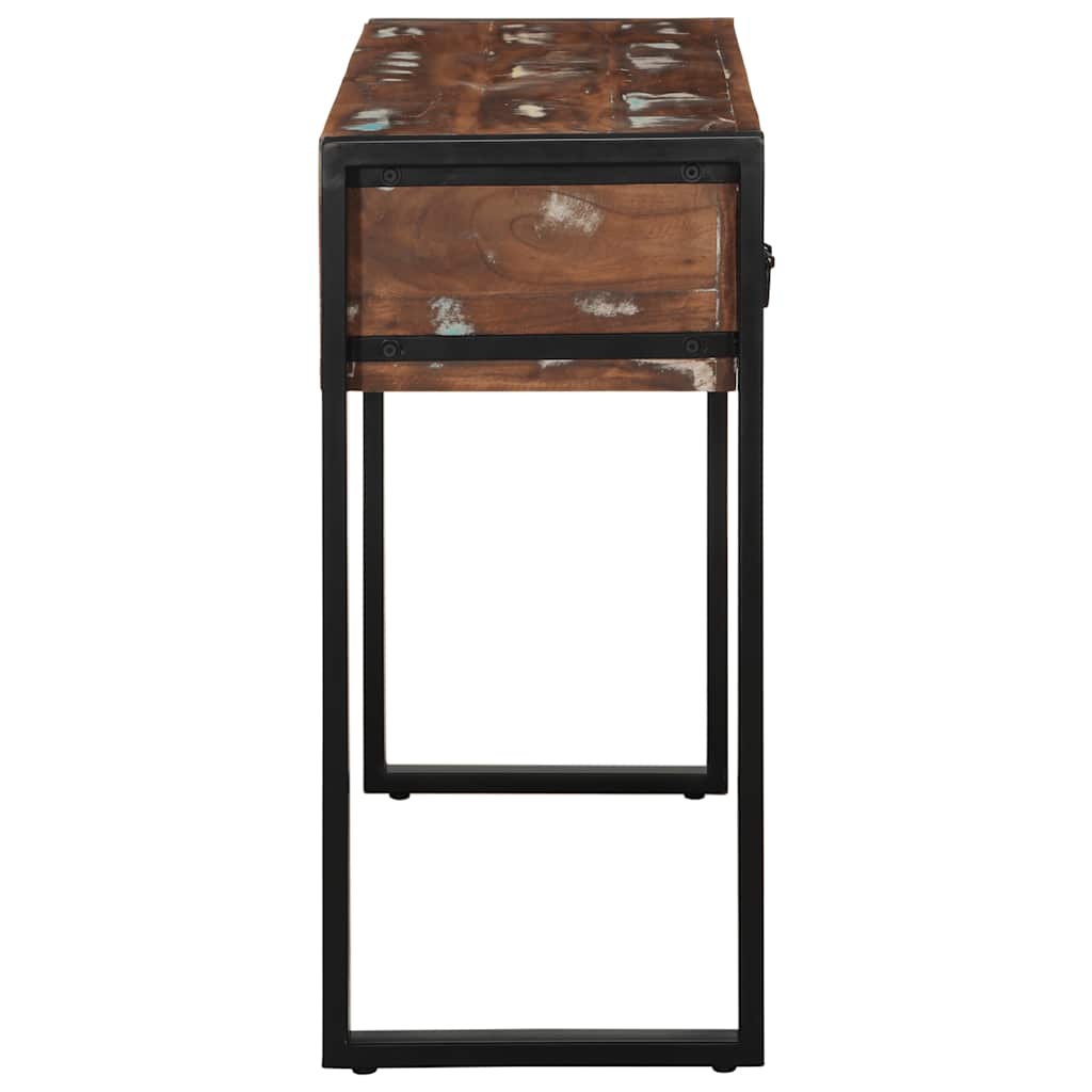 Table console multicolore 100x35x75 cm bois massif récupération - XIOS