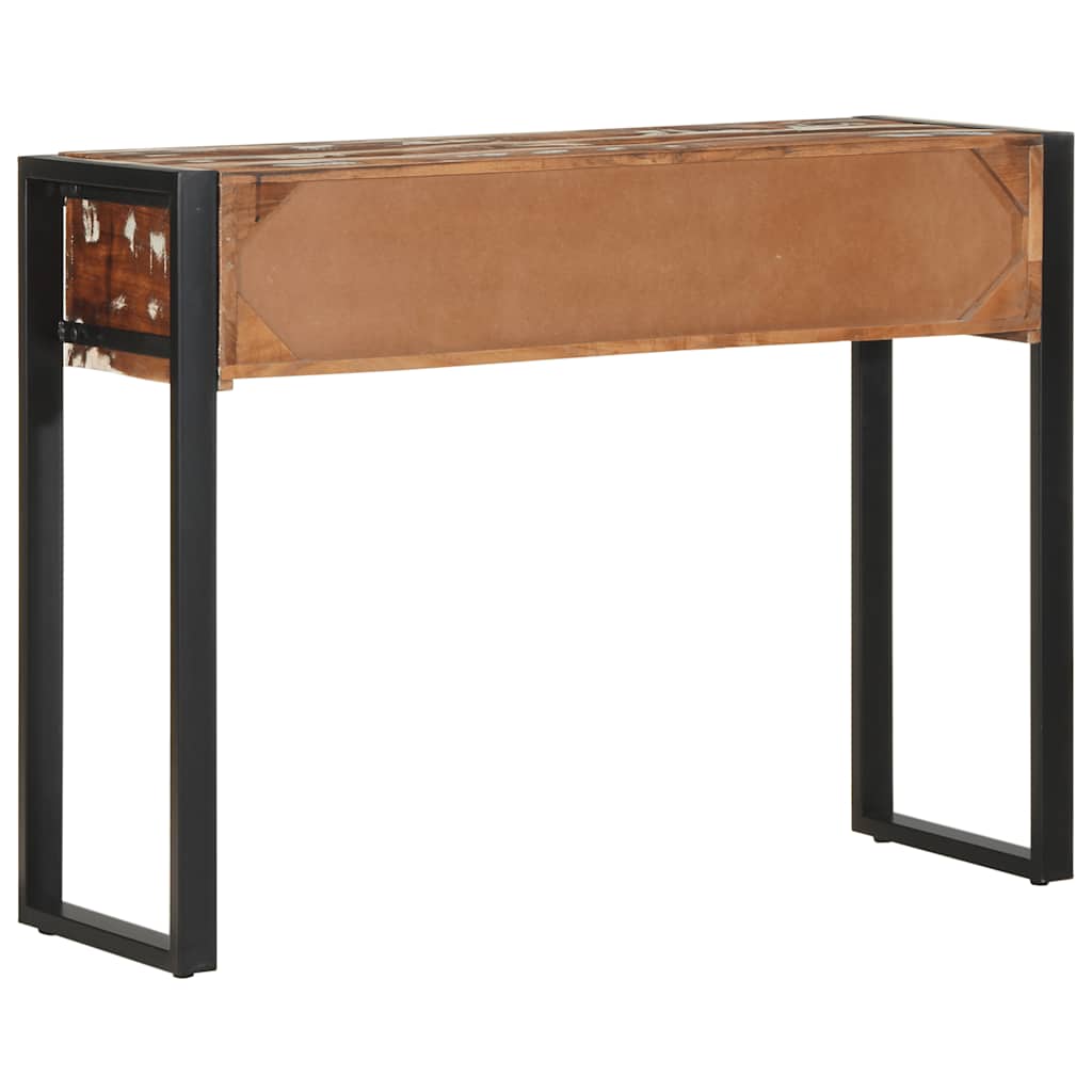 Table console multicolore 100x35x75 cm bois massif récupération - XIOS