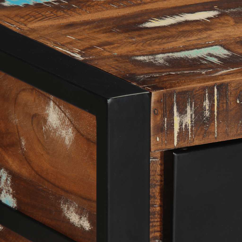 Table console multicolore 100x35x75 cm bois massif récupération - XIOS