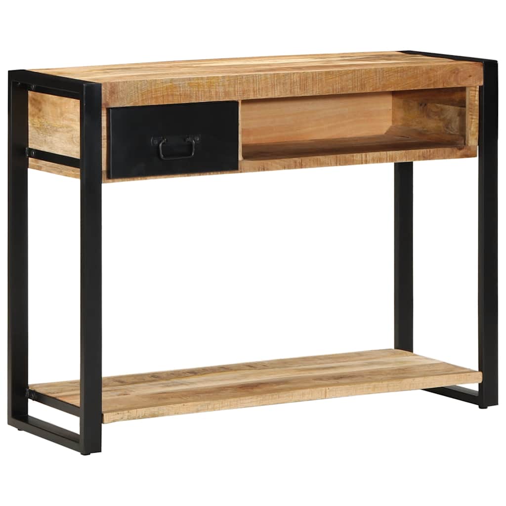 Table console 100x35x75 cm bois de manguier massif brut - XIOS