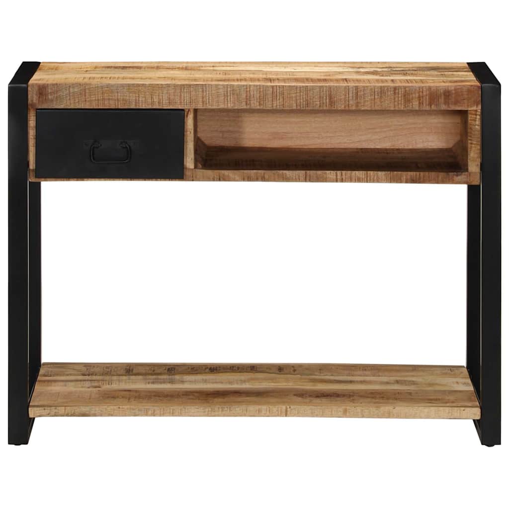 Table console 100x35x75 cm bois de manguier massif brut - XIOS