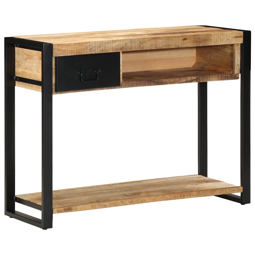 Table console 100x35x75 cm bois de manguier massif brut - XIOS