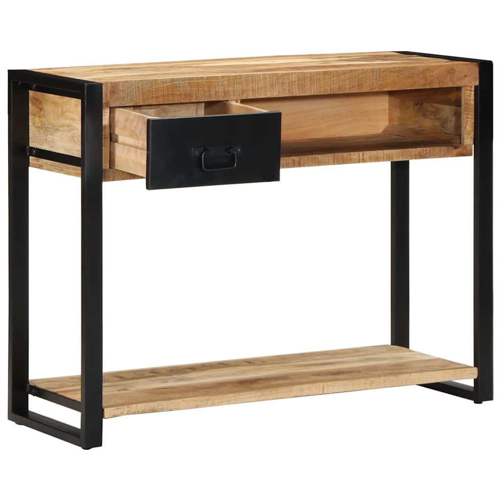 Table console 100x35x75 cm bois de manguier massif brut - XIOS