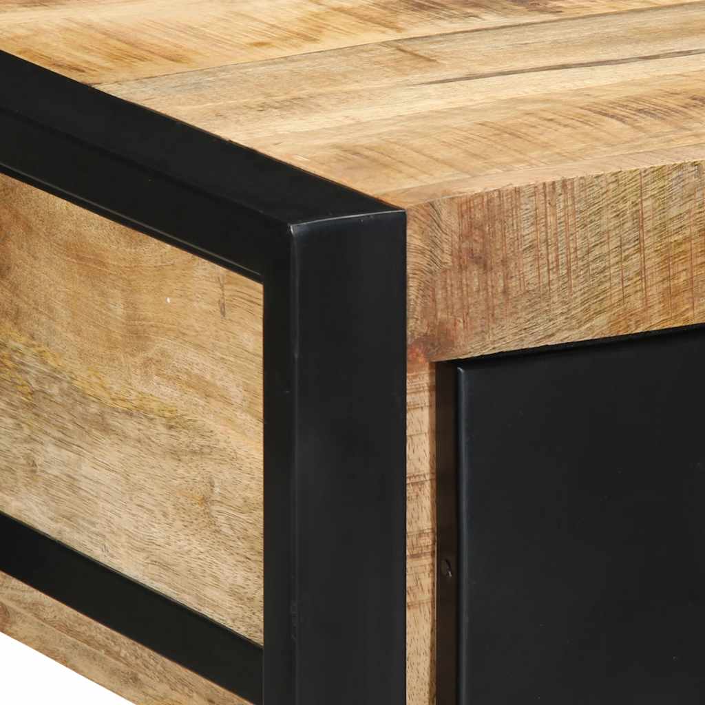 Table console 100x35x75 cm bois de manguier massif brut - XIOS