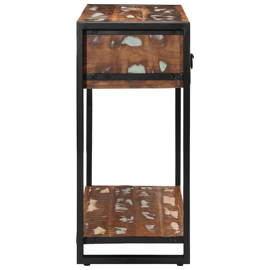 Table console multicolore 100x35x75 cm bois massif récupération - XIOS