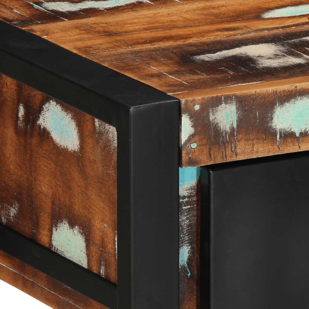 Table console multicolore 100x35x75 cm bois massif récupération - XIOS