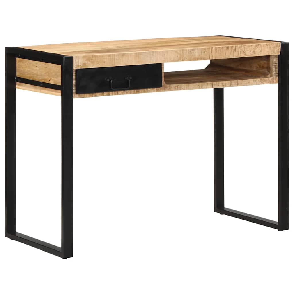 Bureau 100x50x75 cm bois de manguier brut massif - XIOS