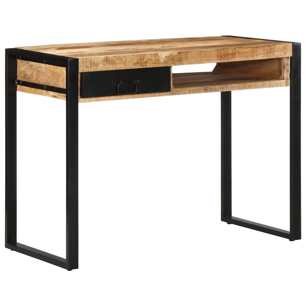 Bureau 100x50x75 cm bois de manguier brut massif - XIOS