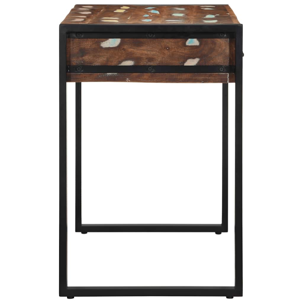 Bureau multicolore 100x50x75 cm bois massif de récupération - XIOS