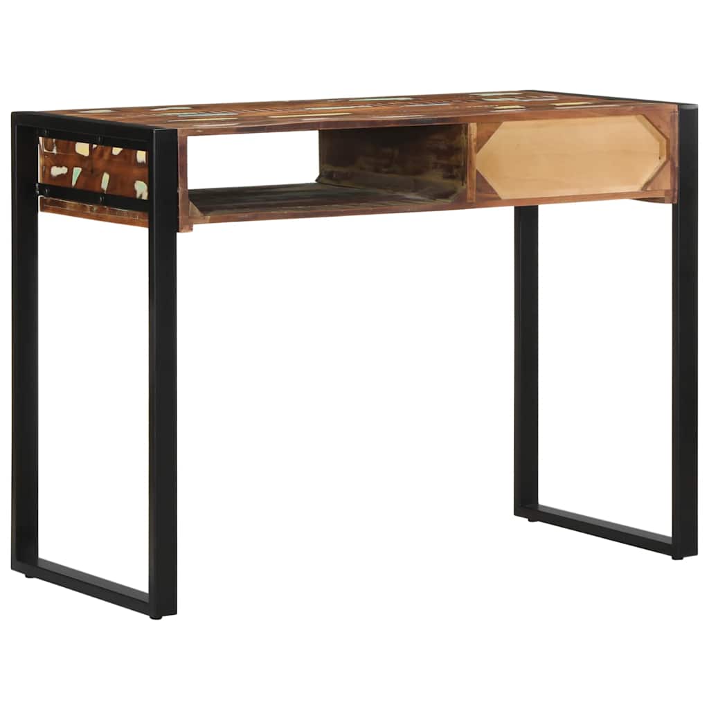 Bureau multicolore 100x50x75 cm bois massif de récupération - XIOS