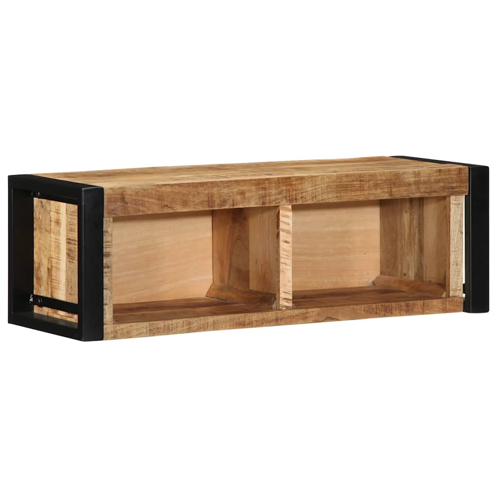 Meuble TV 80x30x25 cm bois massif de manguier brut - XIOS