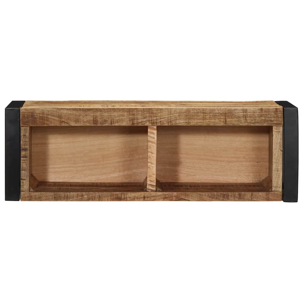 Meuble TV 80x30x25 cm bois massif de manguier brut - XIOS