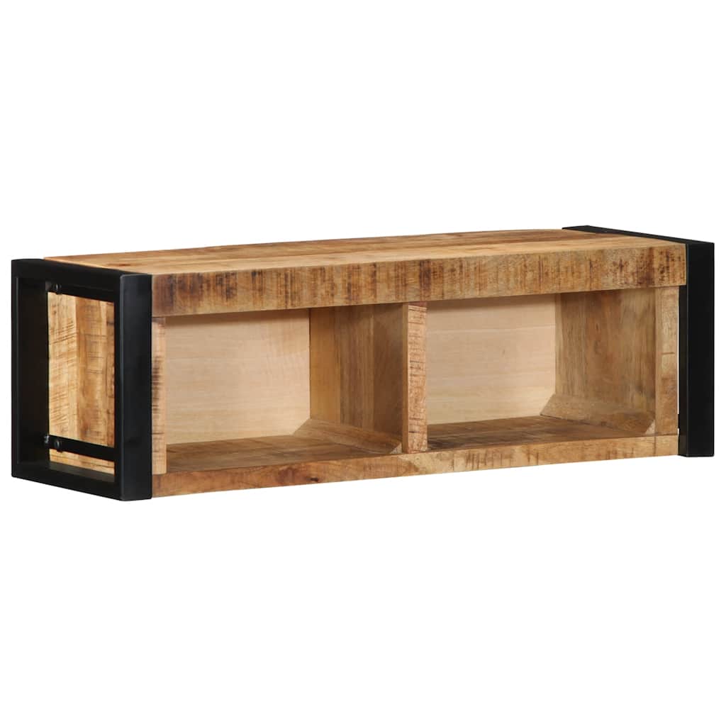 Meuble TV 80x30x25 cm bois massif de manguier brut - XIOS