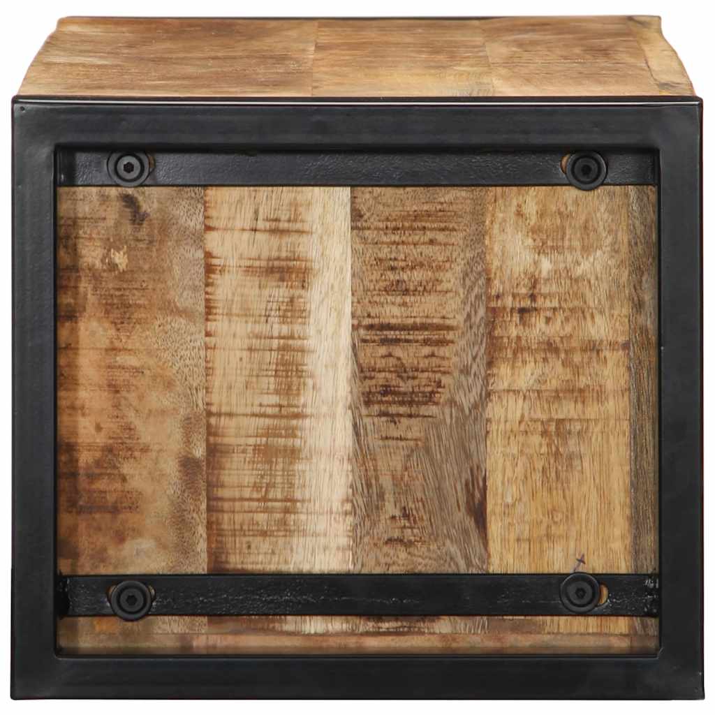 Meuble TV 80x30x25 cm bois massif de manguier brut - XIOS