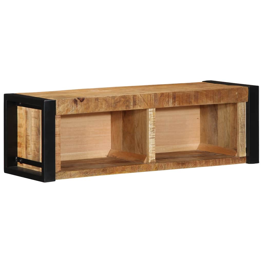 Meuble TV 80x30x25 cm bois massif de manguier brut - XIOS