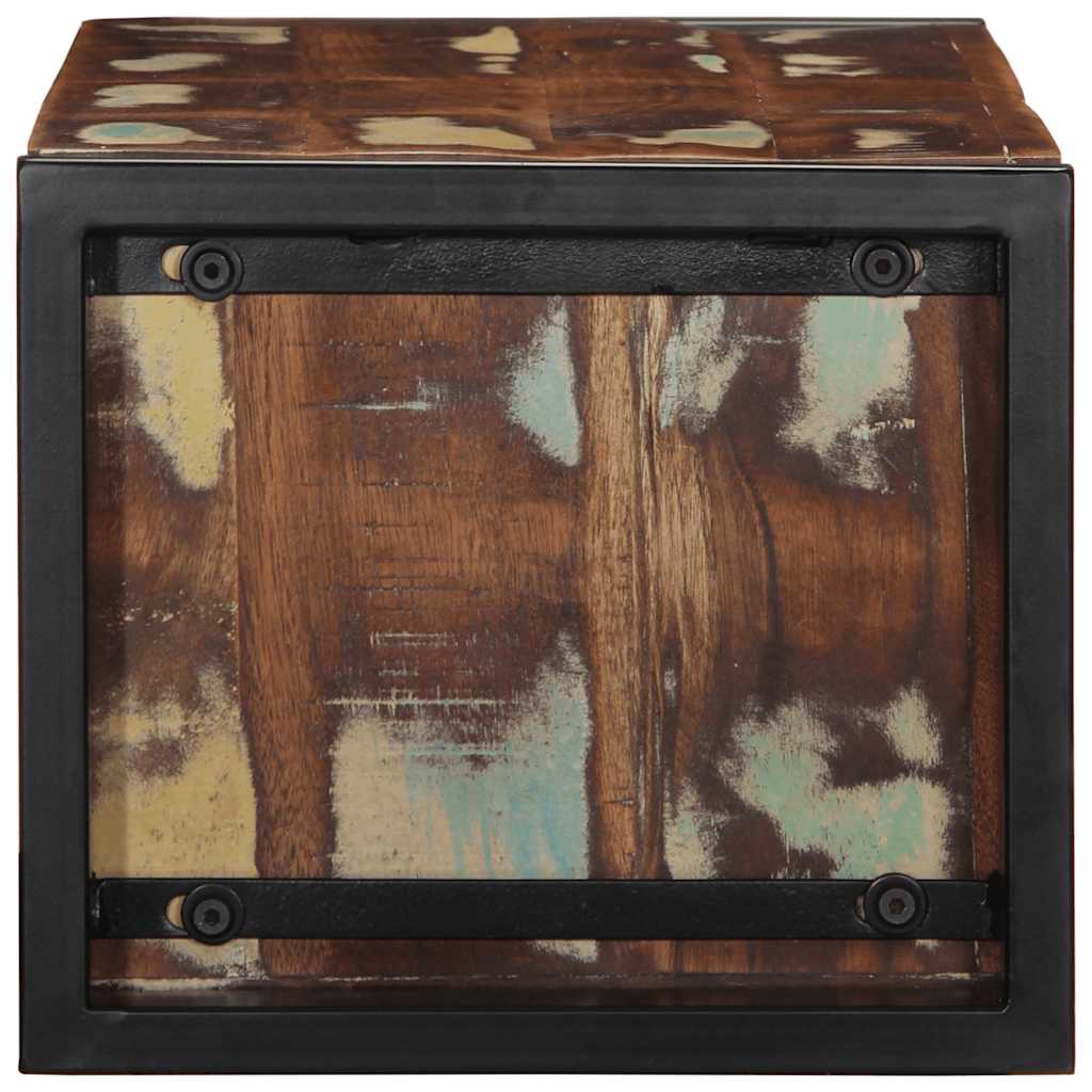 Meuble TV multicolore 80x30x25 cm bois de récupération solide - XIOS