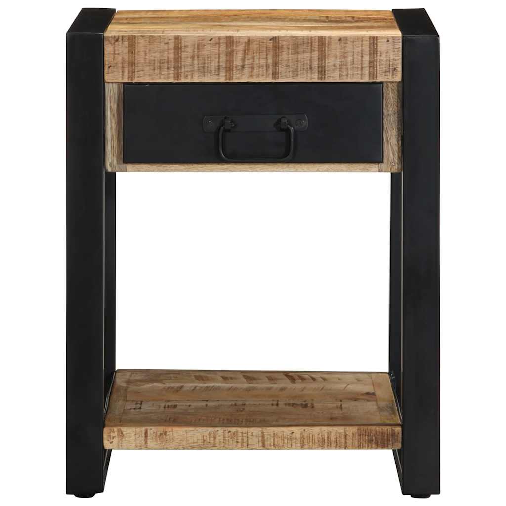 Table d'appoint 40x40x50 cm bois massif de manguier brut - XIOS