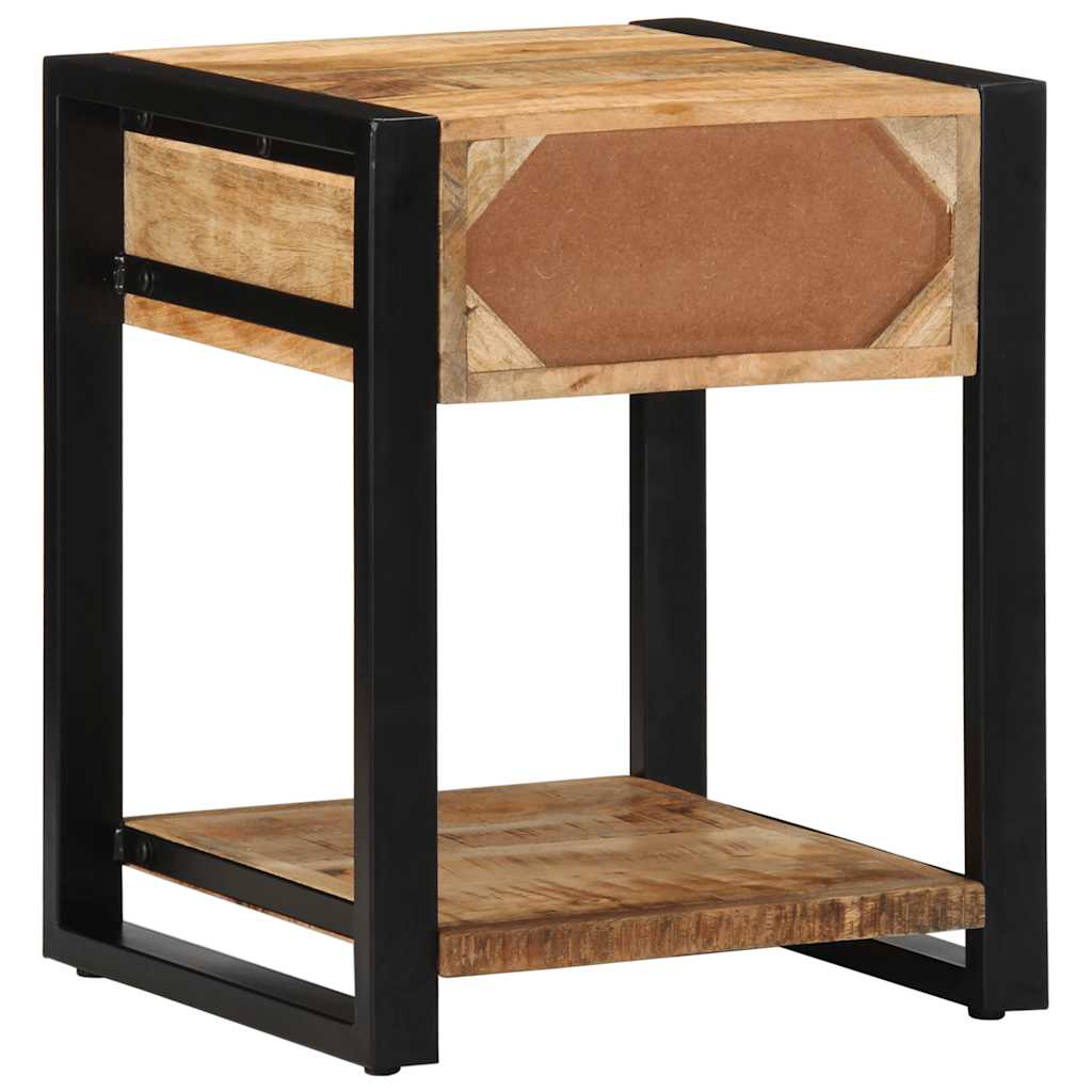 Table d'appoint 40x40x50 cm bois massif de manguier brut - XIOS