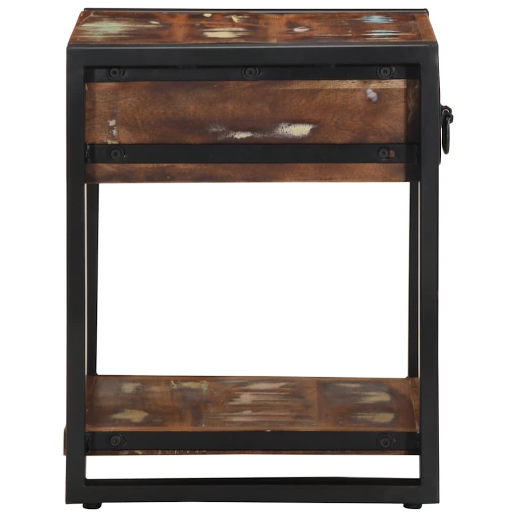 Table d'appoint multicolore 40x40x50cm bois récupération massif - XIOS