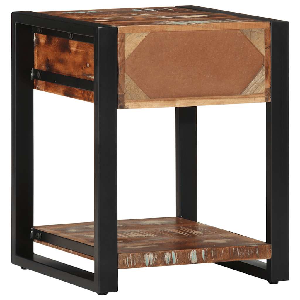 Table d'appoint multicolore 40x40x50cm bois récupération massif - XIOS