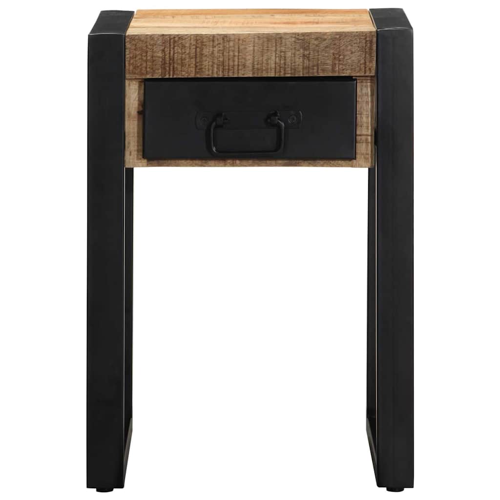 Table d'appoint 35x35x50 cm bois massif de manguier brut - XIOS