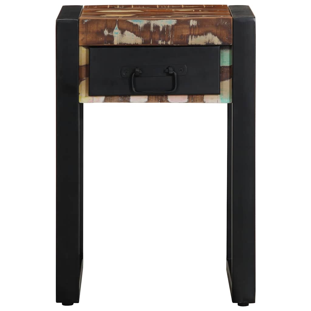 Table d'appoint multicolore 35x35x50cm bois massif récupération - XIOS
