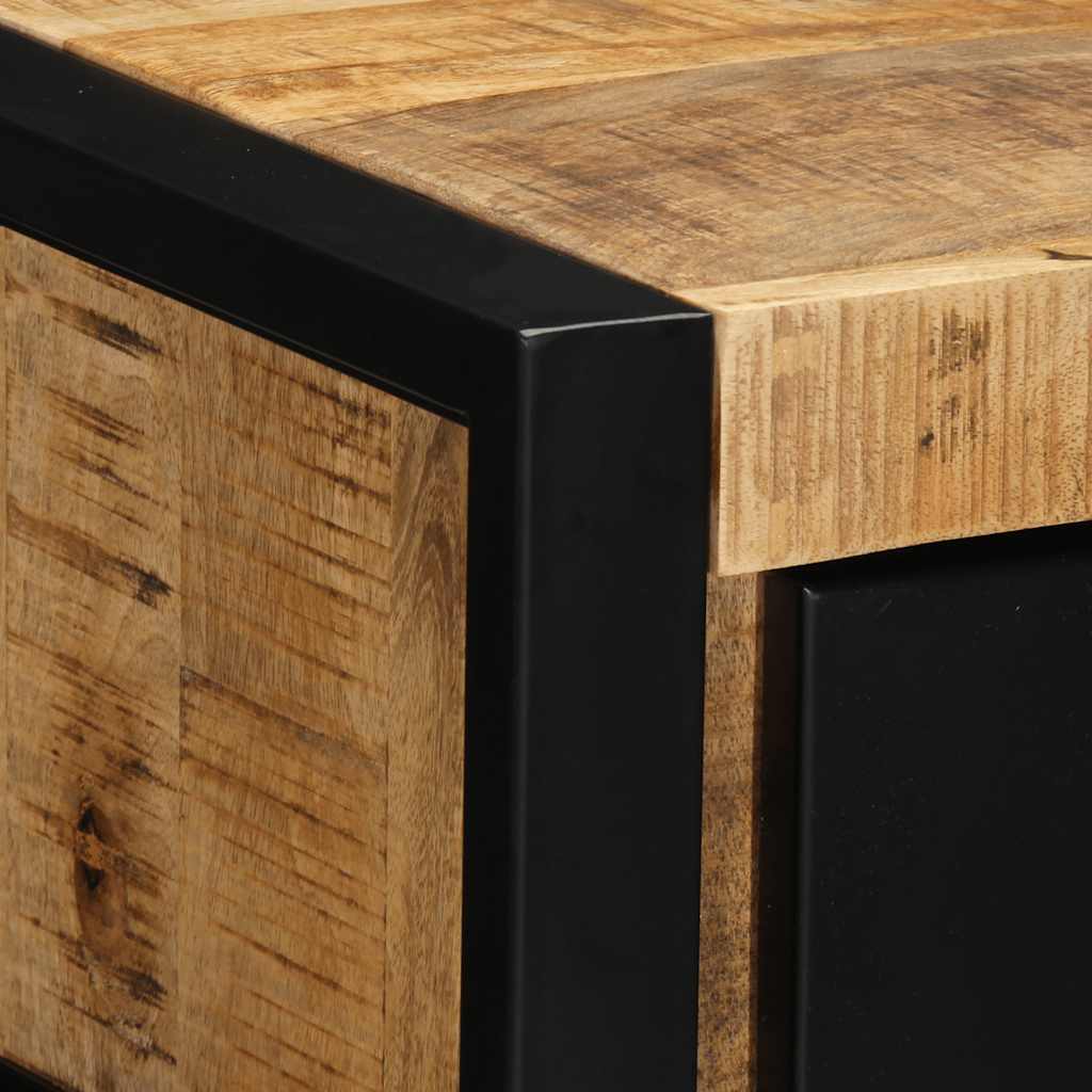 Table de chevet 40x35x25 cm bois massif de manguier brut - XIOS