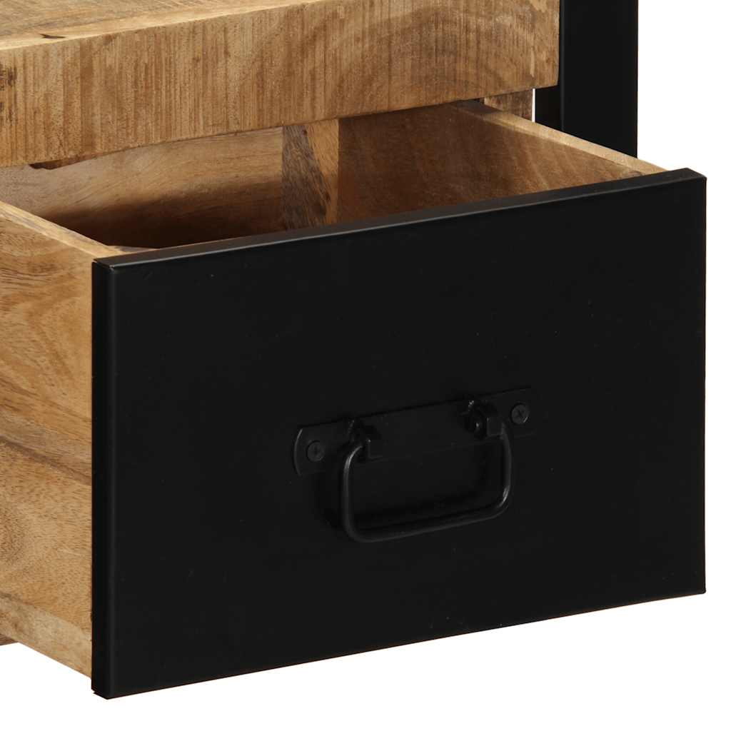 Table de chevet 40x35x25 cm bois massif de manguier brut - XIOS