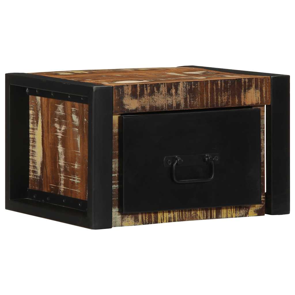 Tables de chevet 2 pcs multicolore 40x35x25cm bois récupération - XIOS