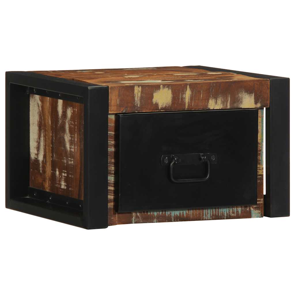 Tables de chevet 2 pcs multicolore 40x35x25cm bois récupération - XIOS