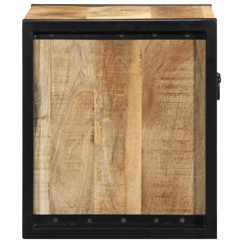 Table de chevet 40x35x40 cm bois brut massif de manguier - XIOS