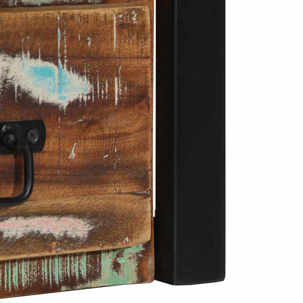 Table de chevet multicolore 40x35x40 cm bois de récupération - XIOS