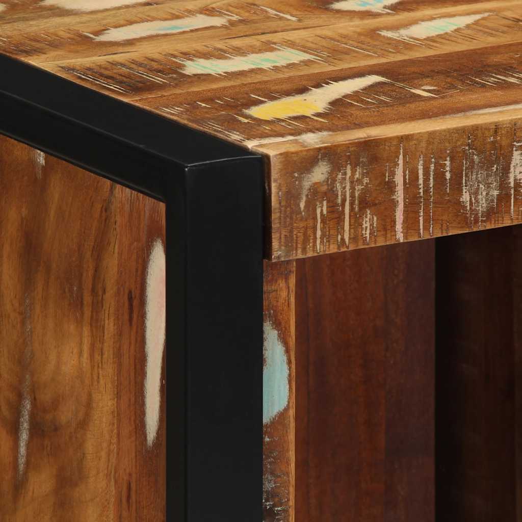 Tables de chevet 2 pcs multicolore 40x35x40cm bois récupération - XIOS