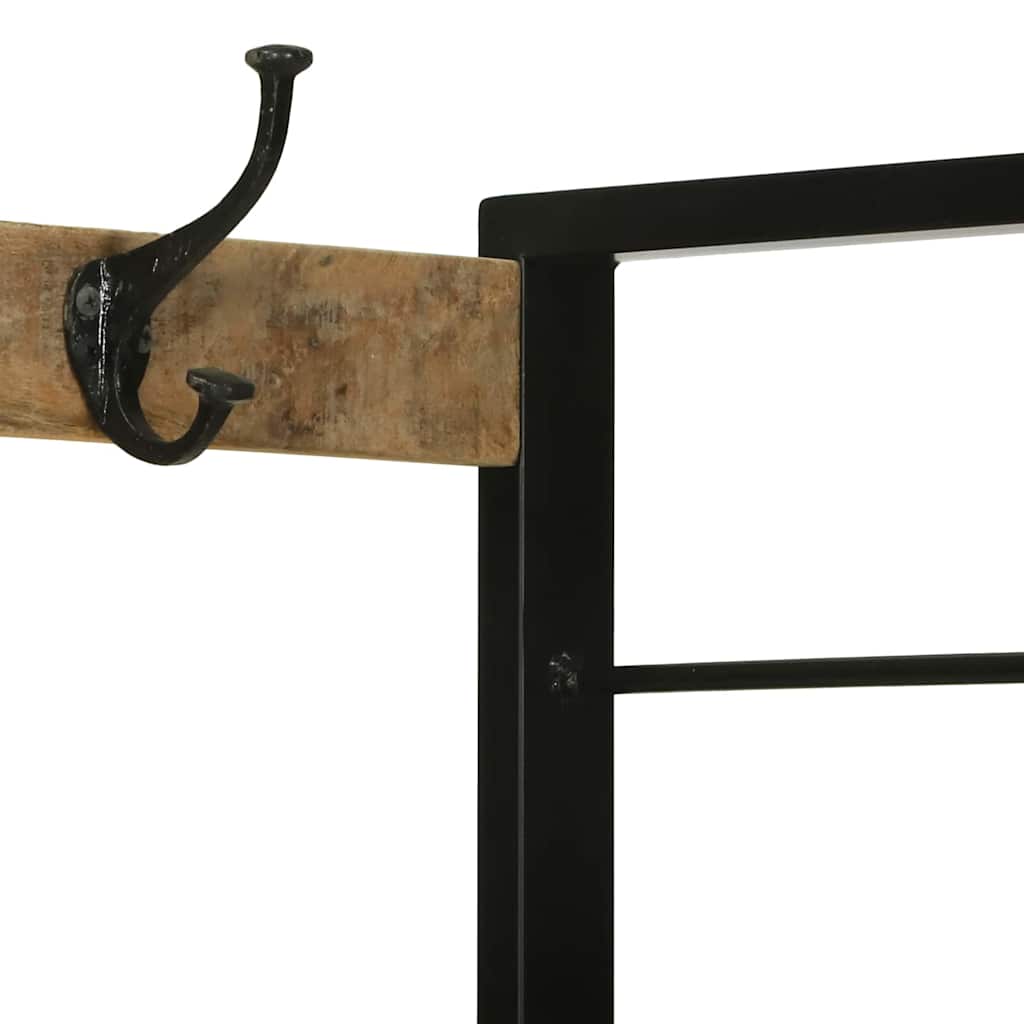 Porte-vêtements avec tiroir Marron Bois de manguier massif