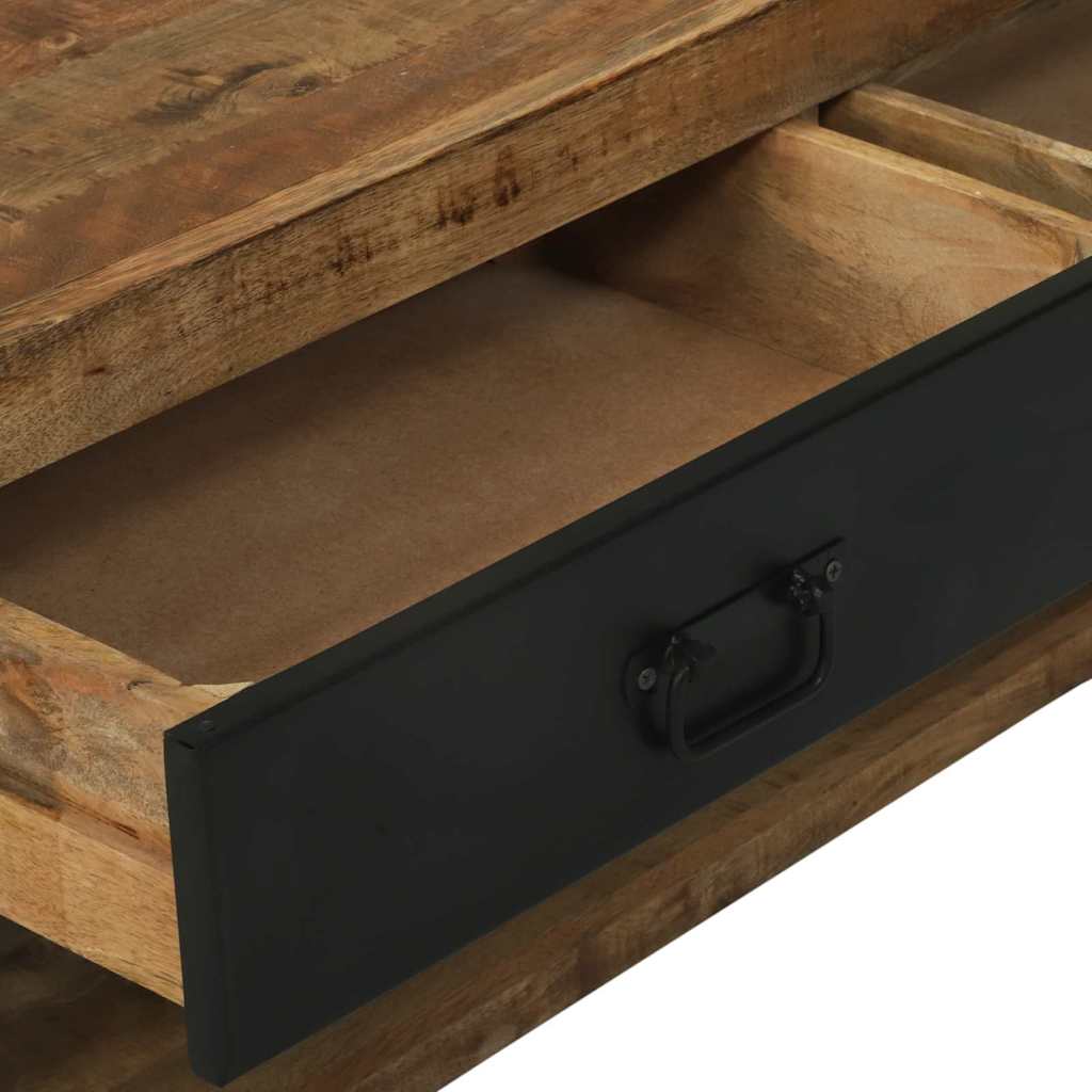 Porte-vêtements avec tiroir Marron Bois de manguier massif
