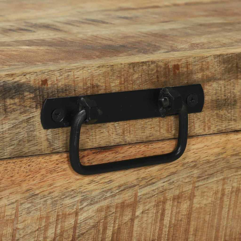Coffres de rangement 80 x 30 x 30 cm Bois de manguier massif