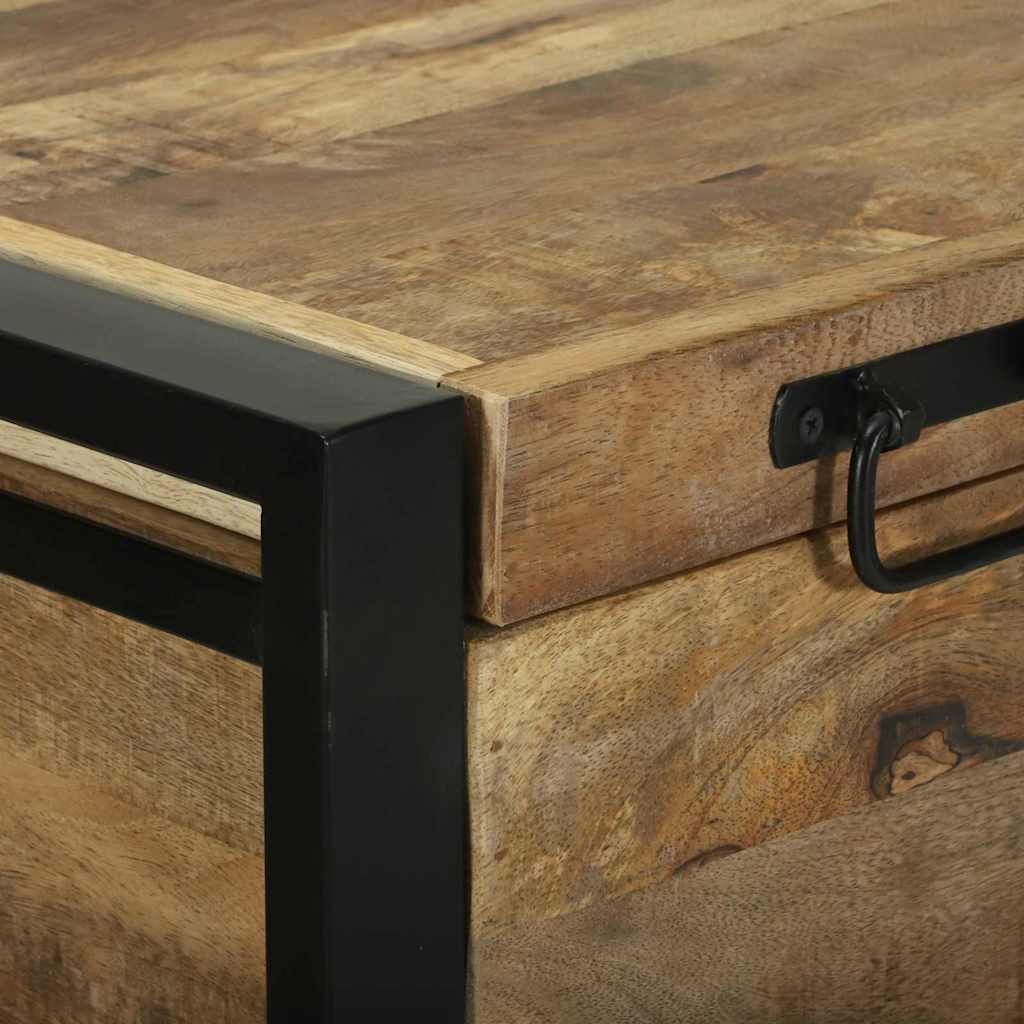 Boîte de rangement avec stockage Marron Bois de manguier massif