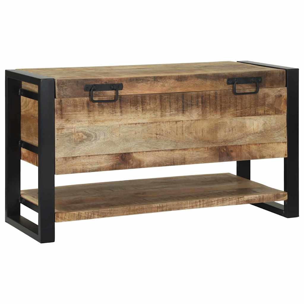 Boîte de rangement avec stockage Marron Bois de manguier massif