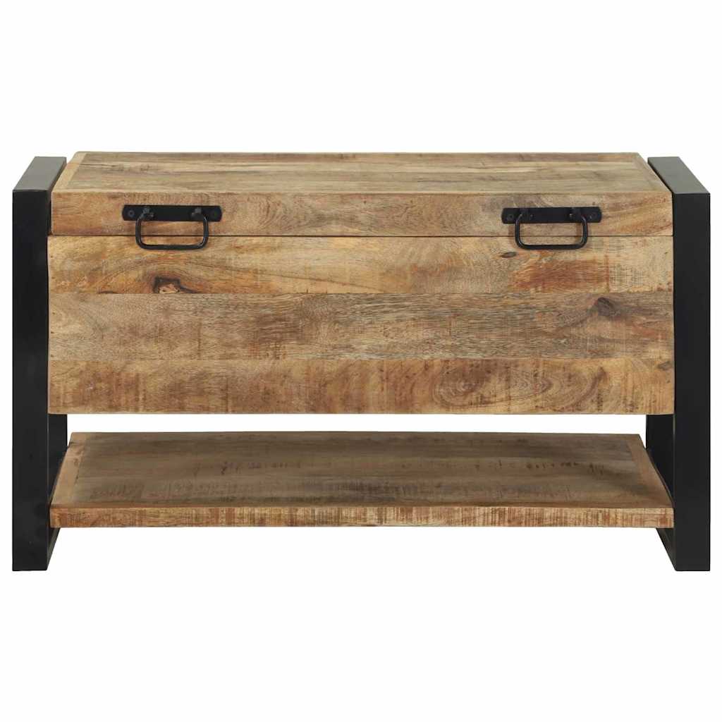 Boîte de rangement avec stockage Marron Bois de manguier massif