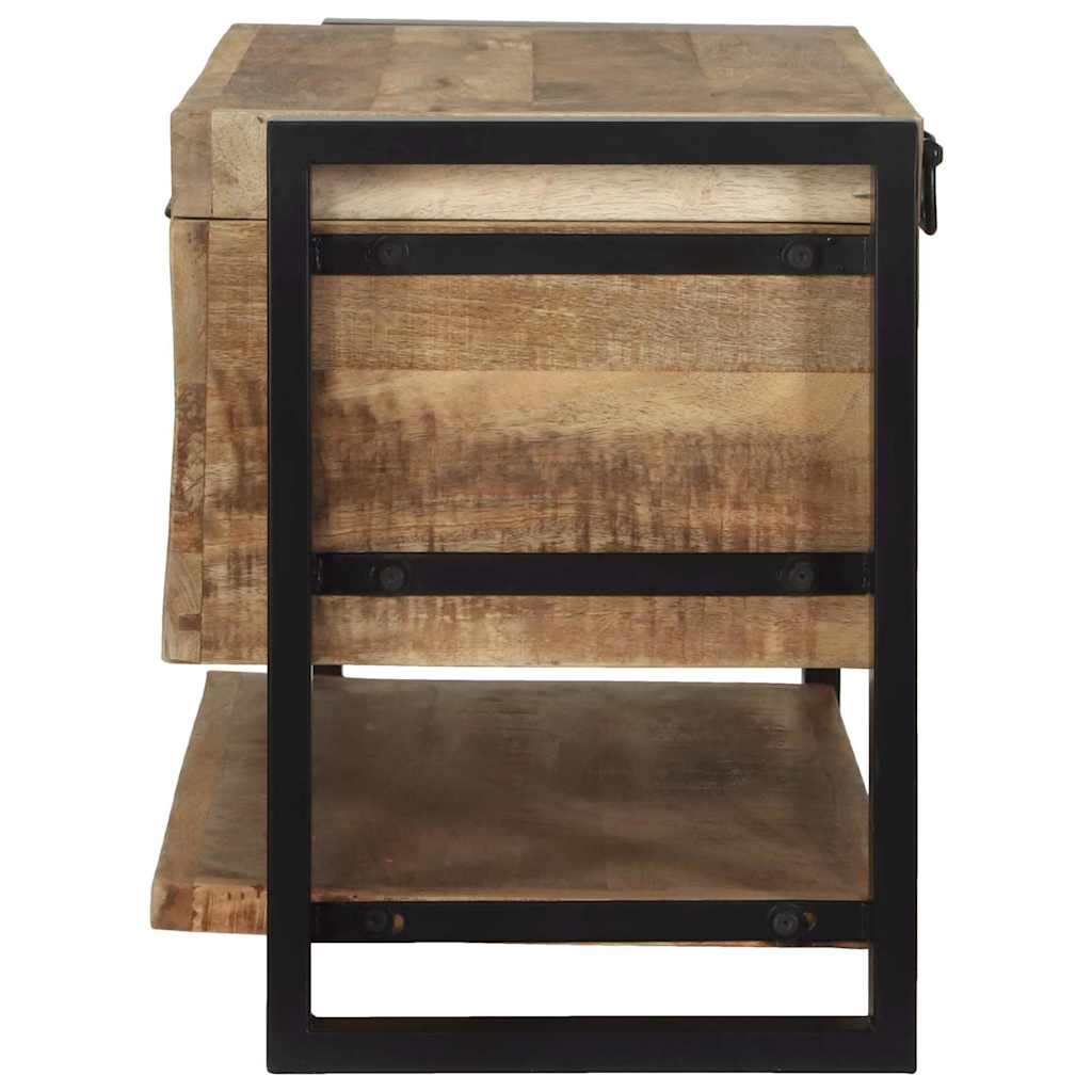 Boîte de rangement avec stockage Marron Bois de manguier massif