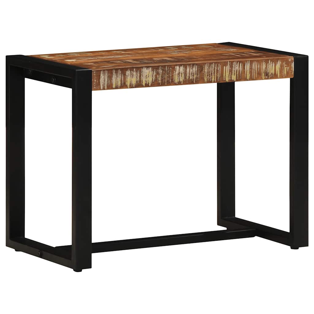 Banc multicolore 60x35x45 cm en bois massif recyclé - XIOS